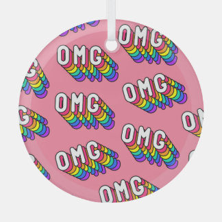Quirky OMG Pink Comic Wallpaper Glass Tree Decoration