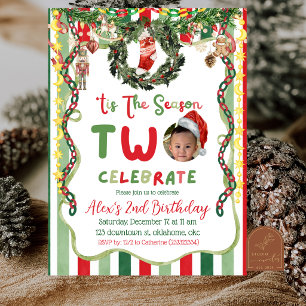 Quirky Party Chain Tis the season TWO celebrate Invitation
