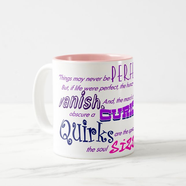 Quirky Perfecto  Two-Tone Coffee Mug (Front Left)
