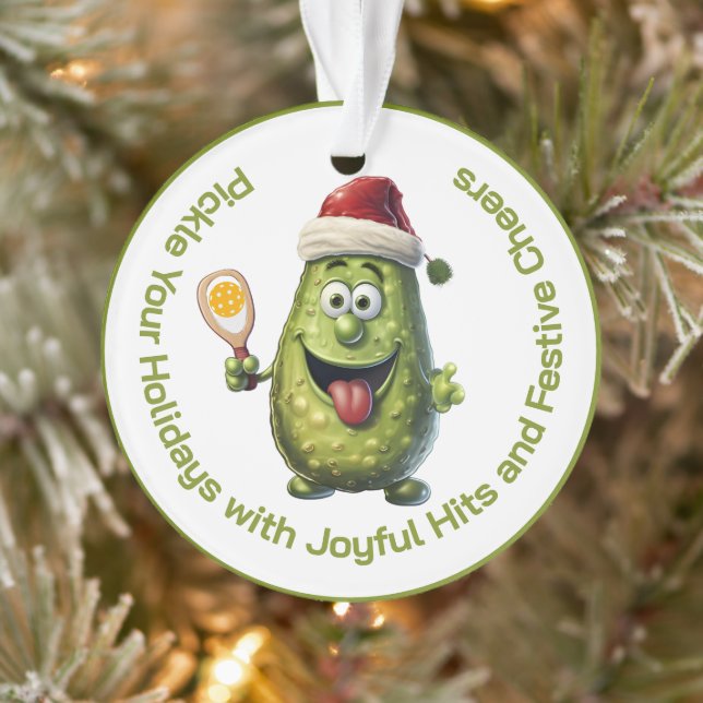 Quirky Pickle Christmas Tree Ornament (Tree)