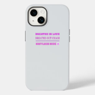 Quirky Pink Momfulness Mode ON – Breathe Love iPhone 14 Case