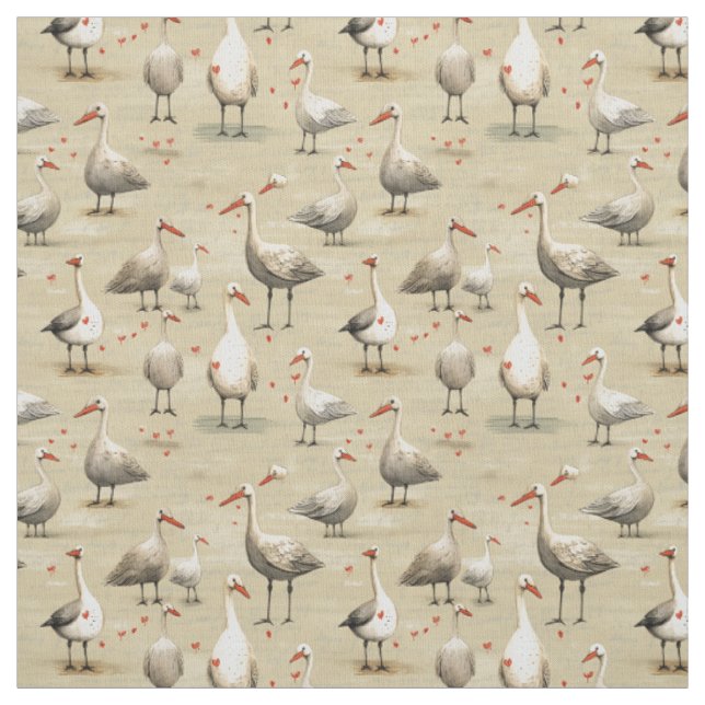 Quirky Quacks: Whimsy Geese Fabric (Swatch)