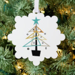 Quirky Retro Abstract Christmas Tree Mid Century Tree Decoration Card<br><div class="desc">Give your friends and family a fun quirky mid century styled holiday ornament card this year. With it's funky retro Christmas tree in turquoise,  orange,  tan,  gold,  and black it's sure to be loved by all who receive it.</div>