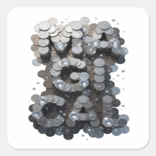 Quirky Silver DIGITAL Craft Sticker