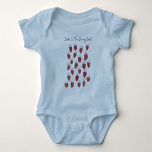 Quirky Strawberry Pattern Baby Bodysuit