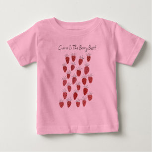 Quirky Strawberry Pattern Baby T-Shirt