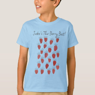 Quirky Strawberry Pattern Boy’s T-Shirt