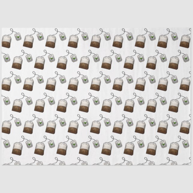 Quirky Tea Bag Pattern Tissue Paper (Front)