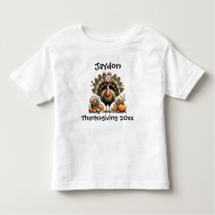 Quirky Turkey Thanksgiving 20xx Toddler T-Shirt