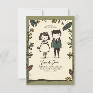 Quirky wedding invites, wedding invitations