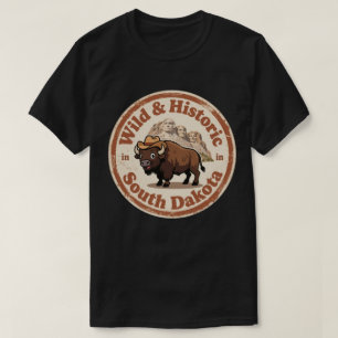Quirky Western Pride_ South Dakota Vintage Style T-Shirt