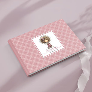Quirky whimsical dusty pink birthday party book