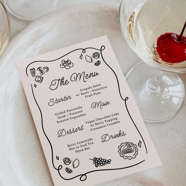 Quirky & Whimsical Wedding Menu (Creator Uploaded)