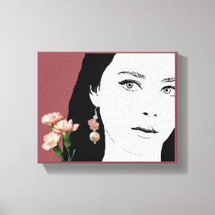 Quirky woman in pink by Berglind Jewellery Design  Canvas Print