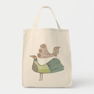 quirkybirds grocery tote