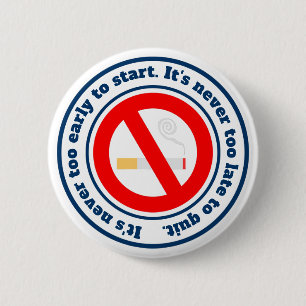 quit classic round sticker 6 cm round badge