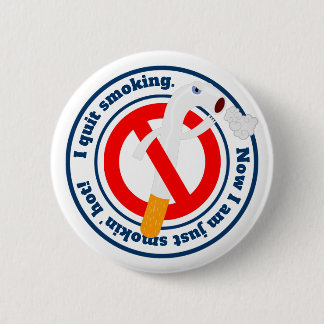 quit classic round sticker 6 cm round badge