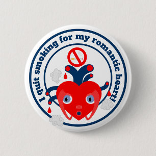 quit classic round sticker 6 cm round badge