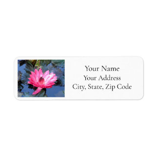 Quit Handwriting Address Purple Blue Red Floral