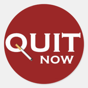 Quit Smoking Classic Round Sticker