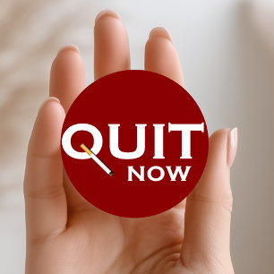 Quit Smoking Classic Round Sticker