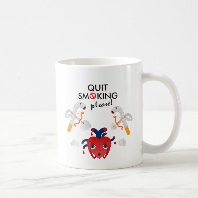 Quit smoking please coffee mug (Right)