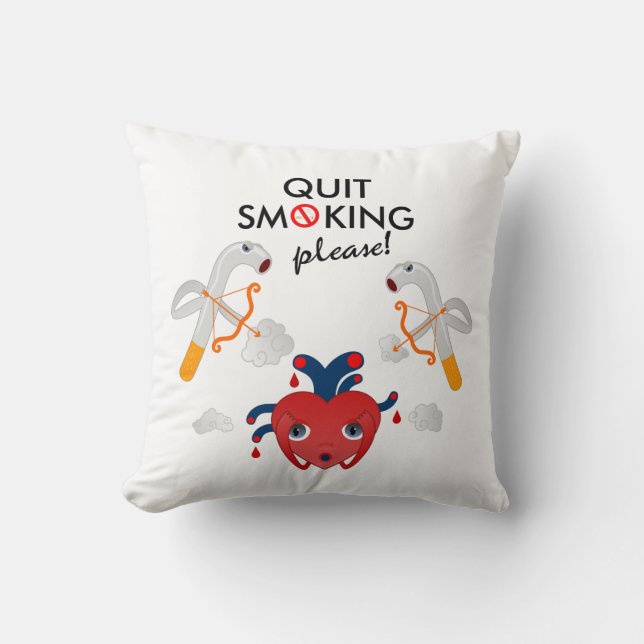 Quit smoking please cushion (Front)