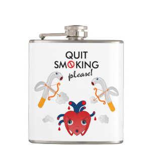 Quit smoking please hip flask