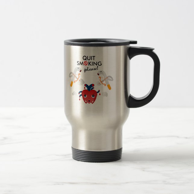 Quit smoking please travel mug (Right)