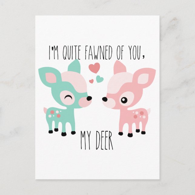 Quite Fawned of You Postcard (Front)