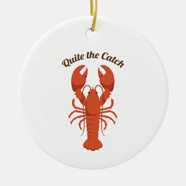 Quite The Catch Ceramic Tree Decoration (Front)