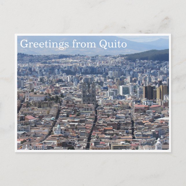 quito city greetings postcard (Front)