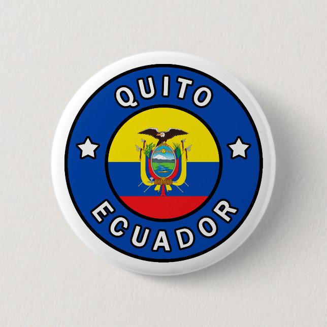 Quito Ecuador 6 Cm Round Badge (Front)