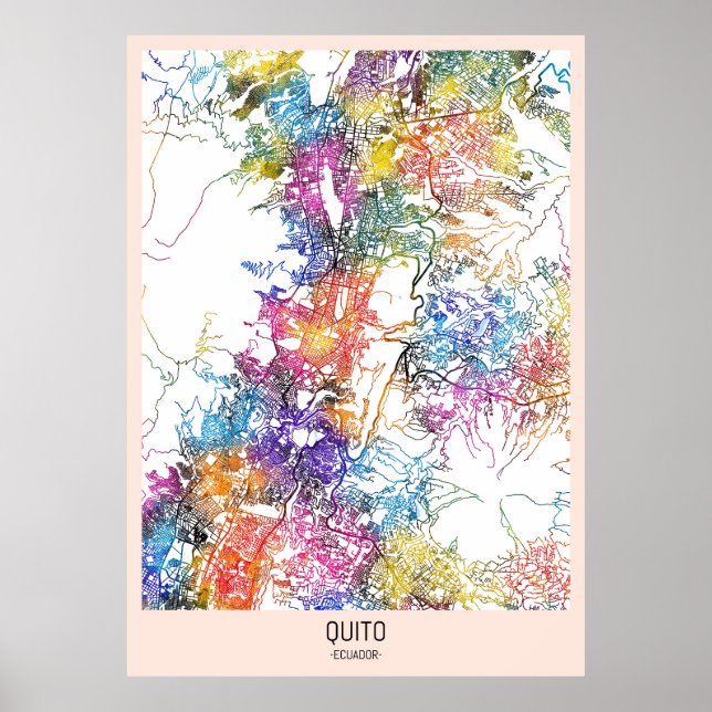 Quito Ecuador City Map Poster (Front)