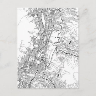 Quito Ecuador Map Postcard
