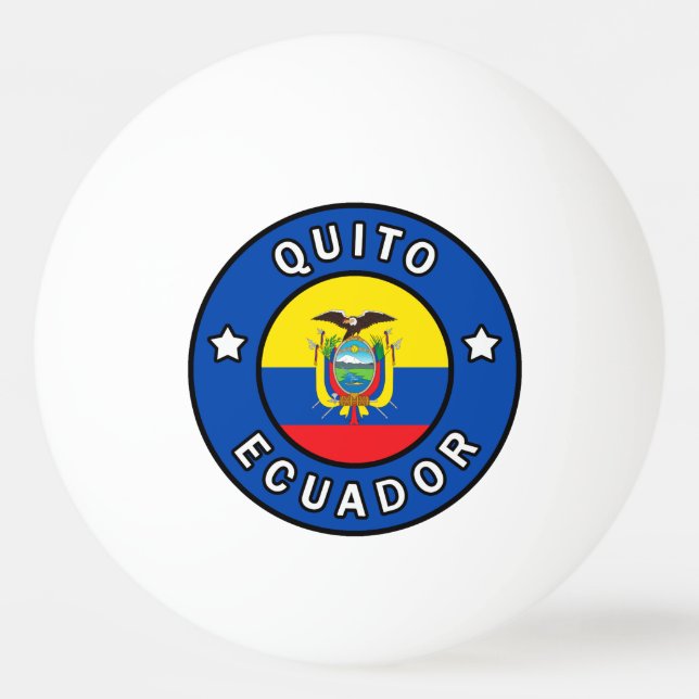 Quito Ecuador Ping Pong Ball (Front)