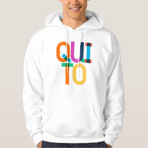 Quito Ecuador Pop Art Letters Hoodie