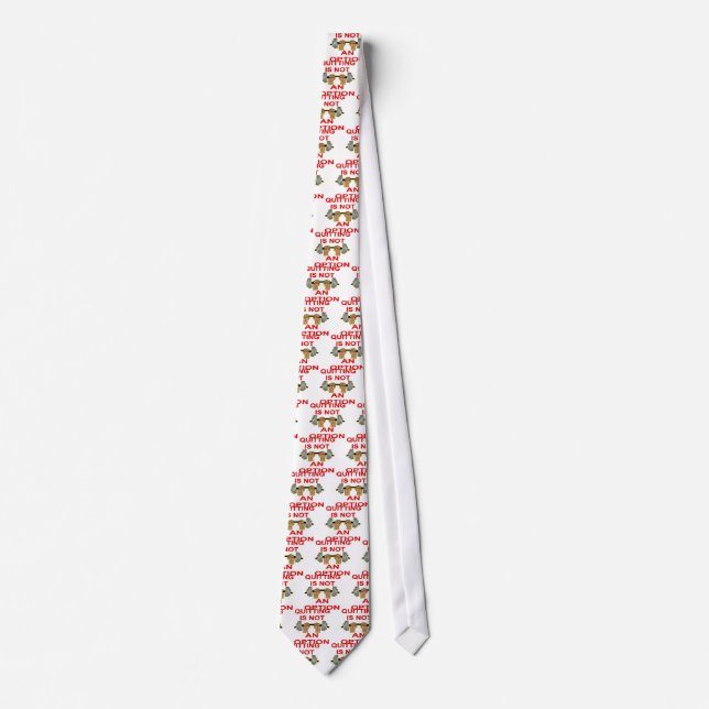 Quitting Is Not An Option Barbell Weightlifting Tie (Front)