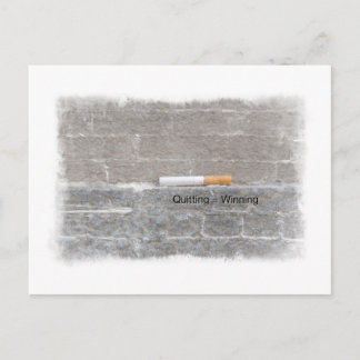 Quitting = Winning Anti-Smoking Last Cigarette Postcard