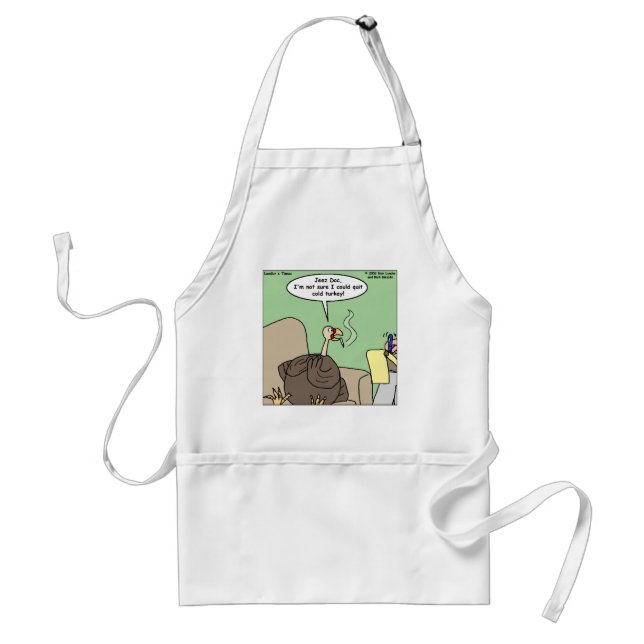 Quittng Smoking Cold Turkey Funny Gifts & Tees Standard Apron (Front)