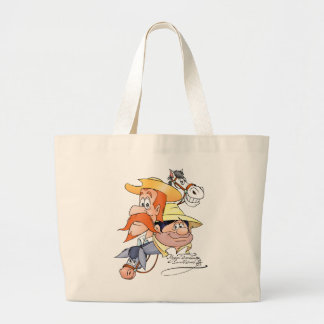 Quixote Characters by @QUIXOTEdotTV Large Tote Bag