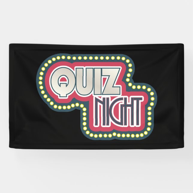Quiz Night Trivia Party Banner (Horizontal)