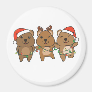 Quokka Christmas Christmas Animals Cute Quokkas Magnet