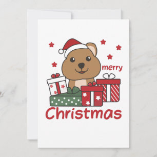 Quokka Christmas Gift Winter Animals Quokkas Holiday Card