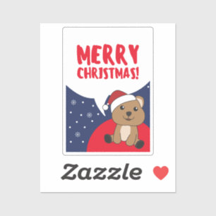 Quokka Christmas Snow Winter Animals Quokkas Stick