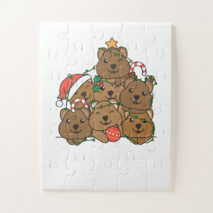 Quokka Christmas Tree Funny Animal Christmas Jigsaw Puzzle