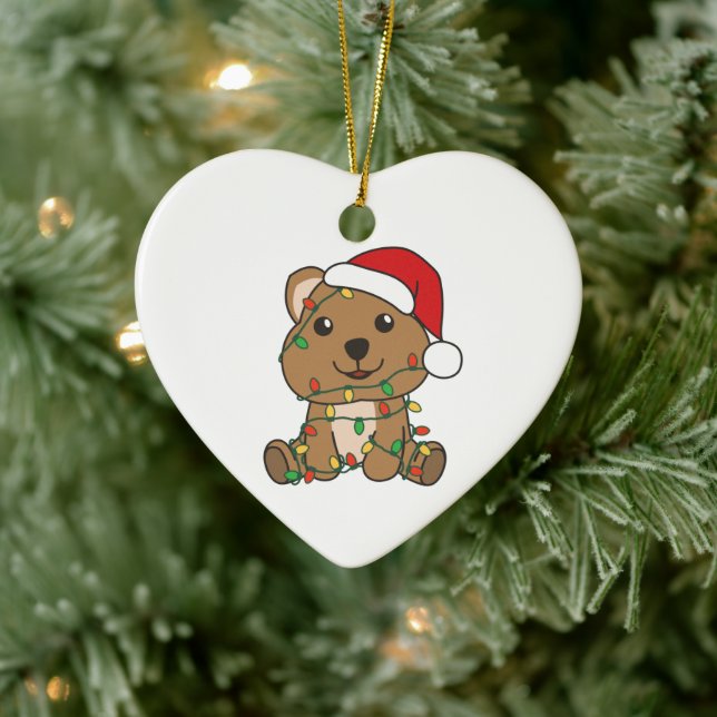 Quokka Christmas Winter Animals Quokkas Ceramic Tree Decoration (Tree)
