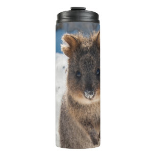 Quokka - Cute Animal on the Beach Australia Blue Thermal Tumbler