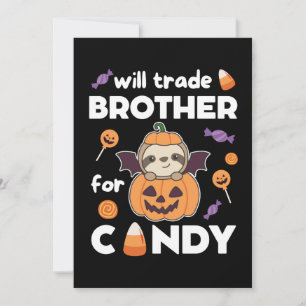 Quokka Halloween Trade Brother For Candy Holiday Card