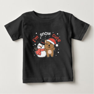 Quokka I'm Snow Cute Snowman Snow Pun Baby T-Shirt